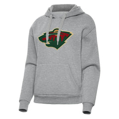 Minnesota Wild - Antigua Women's Victory Pullover Hoodie Heather Gray