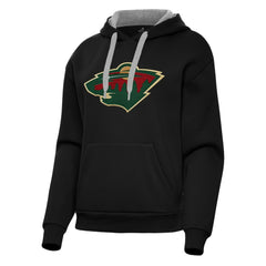 Minnesota Wild - Antigua Women's Victory Pullover Hoodie Black