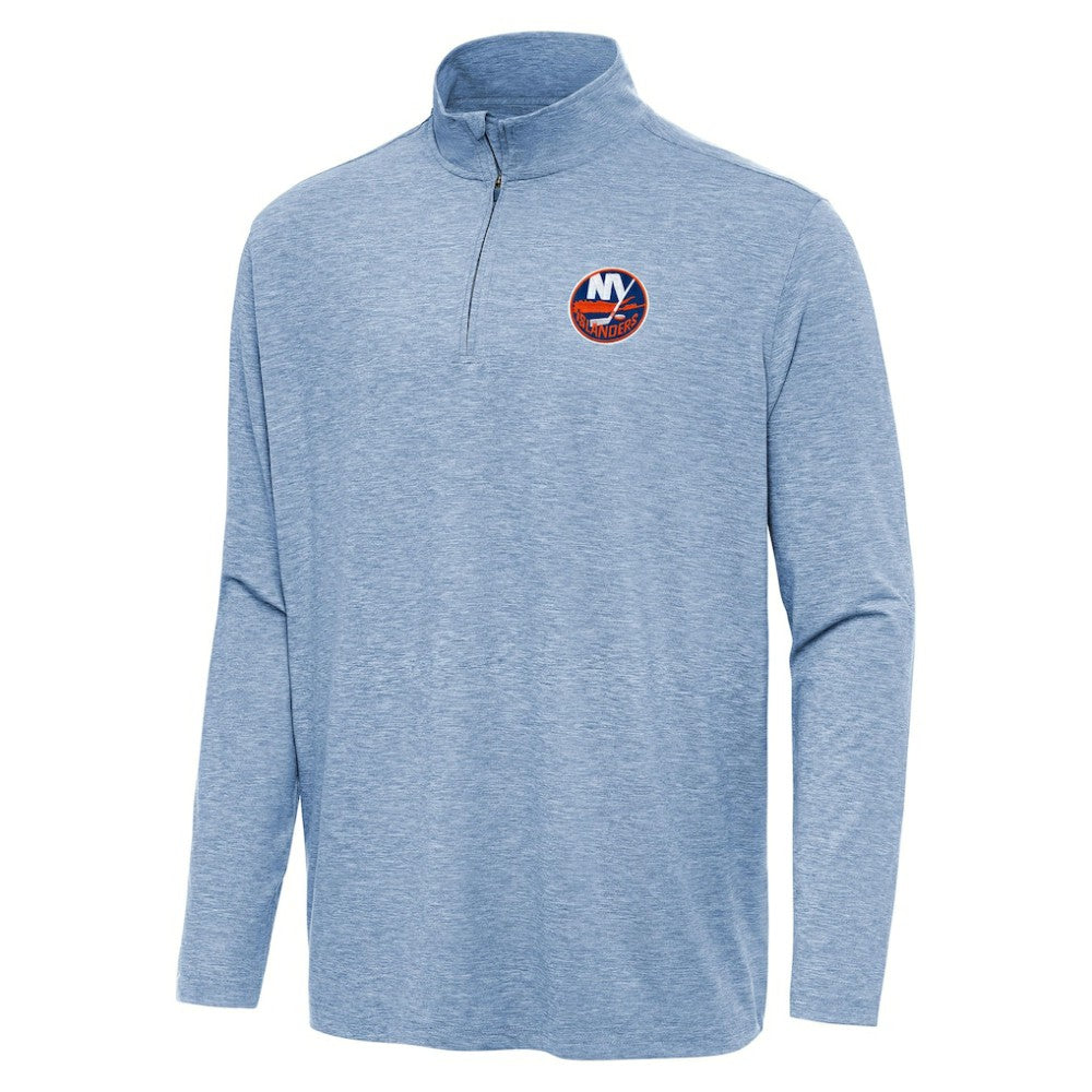 New York Islanders - Antigua Hunk Quarter-Zip Top Heather Aqua