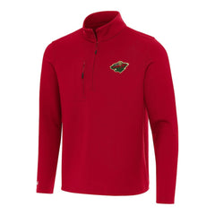 Minnesota Wild - Antigua Insider Quarter-Zip Top Red