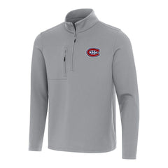 Montreal Canadiens - Antigua Insider Quarter-Zip Top Gray