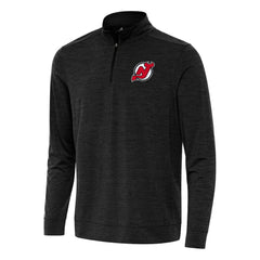 New Jersey Devils - Antigua Bright Quarter-Zip Top Heather Black