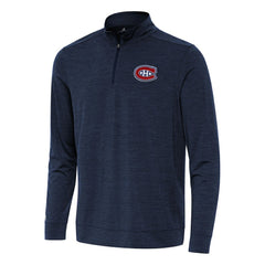 Montreal Canadiens - Antigua Bright Quarter-Zip Top Heather Navy