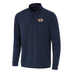 Nashville Predators - Antigua Bright Quarter-Zip Top Heather Navy