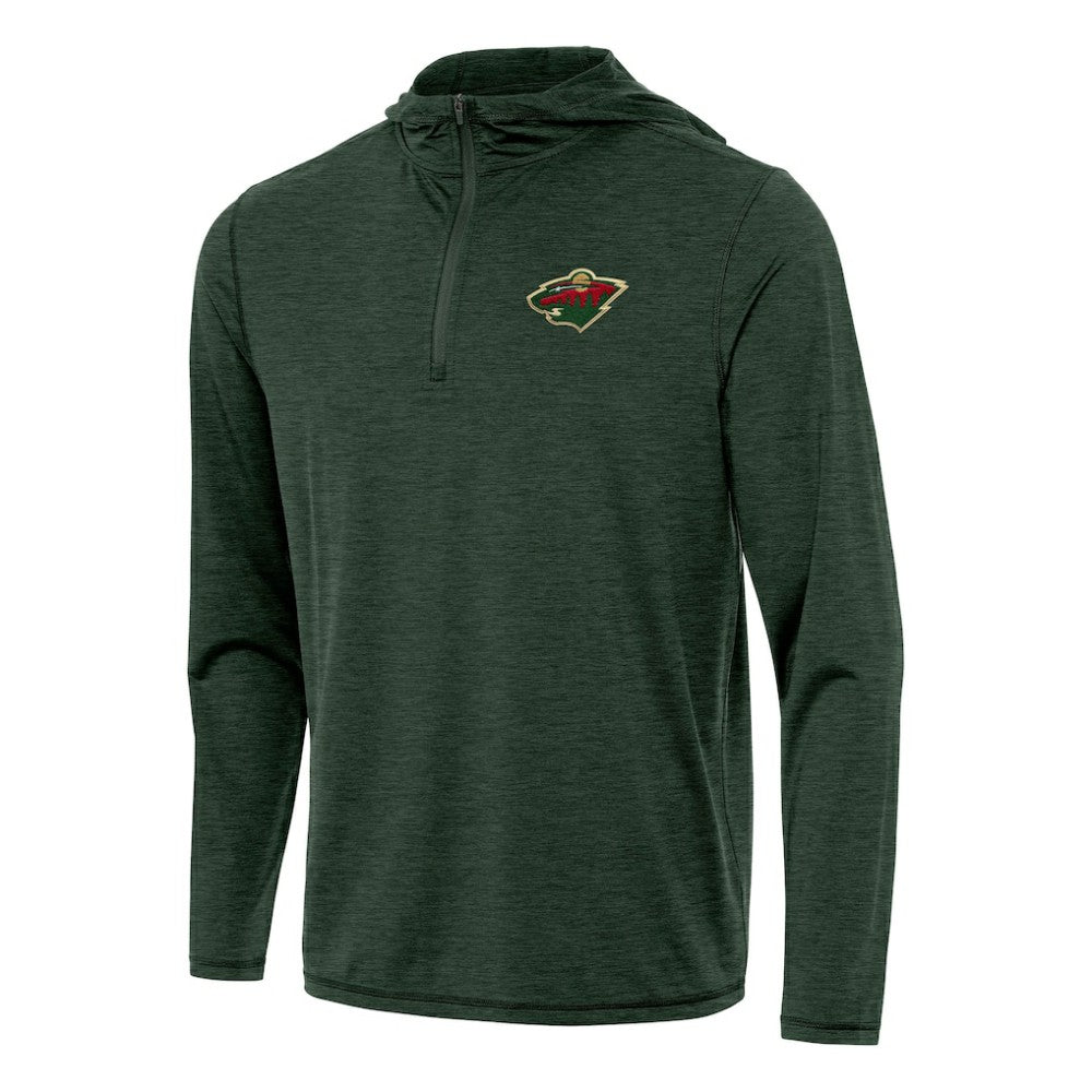 Minnesota Wild - Antigua Tidy Quarter-Zip Hoodie Hunter Green
