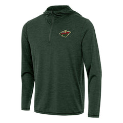 Minnesota Wild - Antigua Tidy Quarter-Zip Hoodie Hunter Green