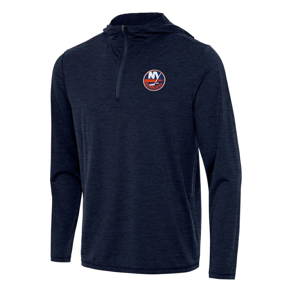 New York Islanders - Antigua Tidy Quarter-Zip Hoodie Heather Navy
