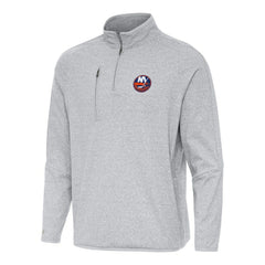 New York Islanders - Antigua Certain Quarter-Zip Tri-Blend Sweatshirt Heather Gray