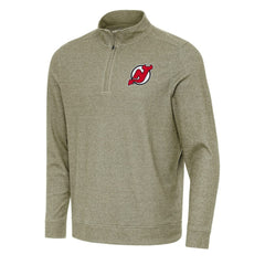 New Jersey Devils - Antigua Subtle Quarter-Zip Sweatshirt Olive