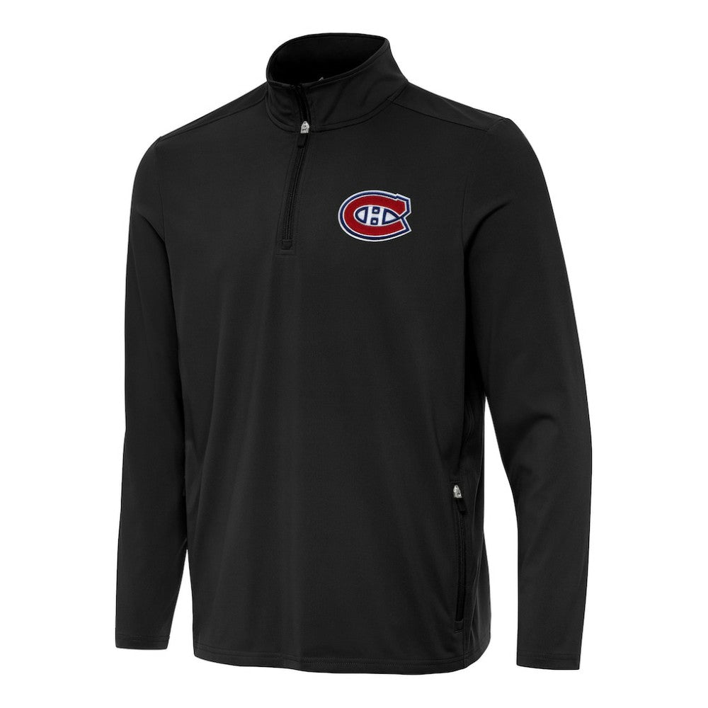 Montreal Canadiens - Antigua Perilous Quarter-Zip Sweatshirt Black