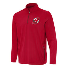 New Jersey Devils - Antigua Perilous Quarter-Zip Sweatshirt Red