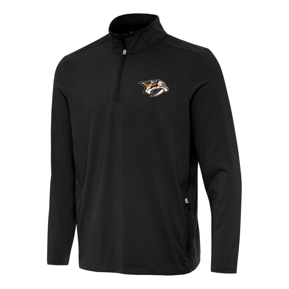 Nashville Predators - Antigua Perilous Quarter-Zip Sweatshirt Black