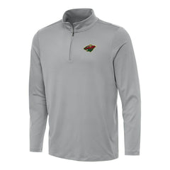 Minnesota Wild - Antigua Reprocess Quarter-Zip Top Gray