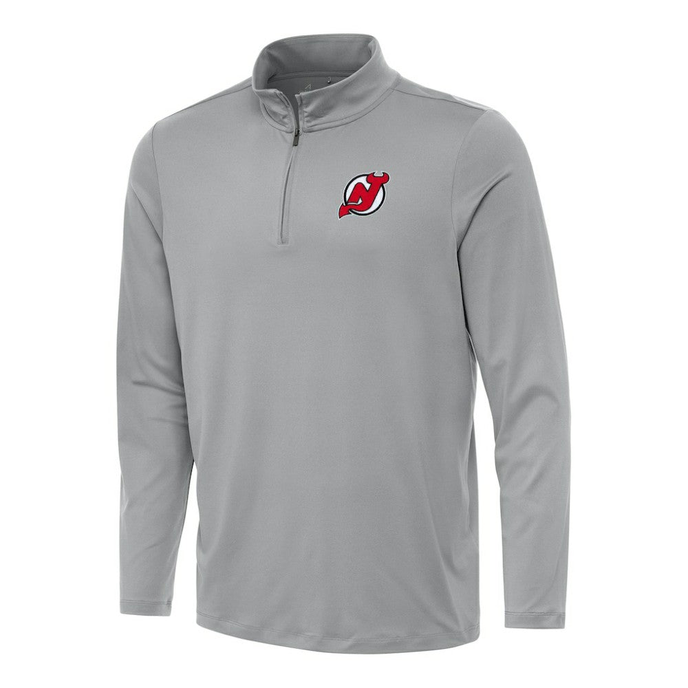 New Jersey Devils - Antigua Reprocess Quarter-Zip Top Gray