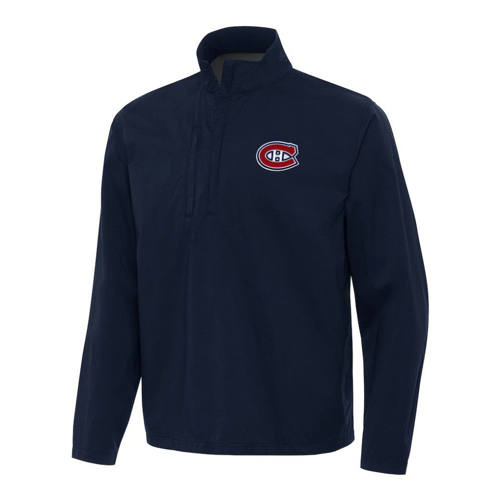 Montreal Canadiens - Antigua Brisk Quarter-Zip Windbreaker Navy