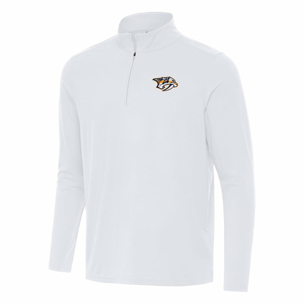 Nashville Predators - Antigua Intent Quarter-Zip Top White
