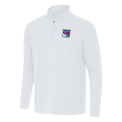 New York Rangers Antigua Intent Quarter-Zip Top White