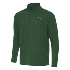 Minnesota Wild - Antigua Intent Quarter-Zip Top Hunter Green