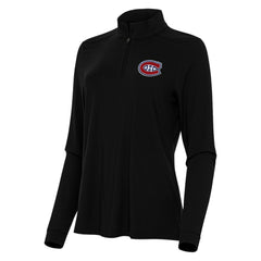 Montreal Canadiens - Antigua Women's Intent Quarter-Zip Top Black
