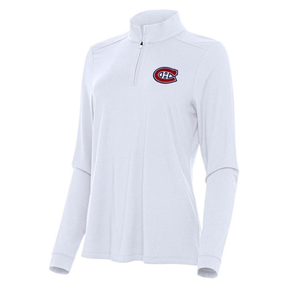 Montreal Canadiens - Antigua Women's Intent Quarter-Zip Top White