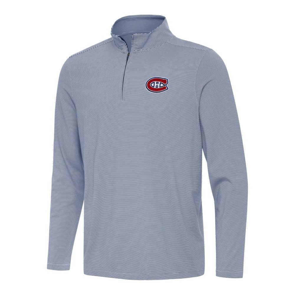 Montreal Canadiens - Antigua Twine Quarter-Zip Top Navy
