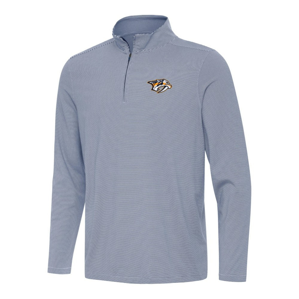 Nashville Predators - Antigua Twine Quarter-Zip Top Navy