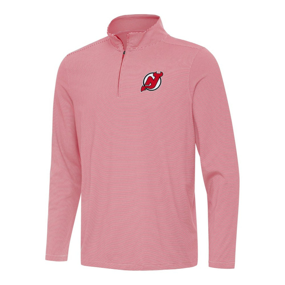 New Jersey Devils - Antigua Twine Quarter-Zip Top Red