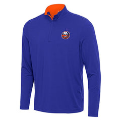 New York Islanders - Antigua Content Quarter-Zip Pullover Top Royal/Orange