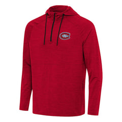 Montreal Canadiens - Antigua Spikes Quarter-Zip Hoodie Heather Red