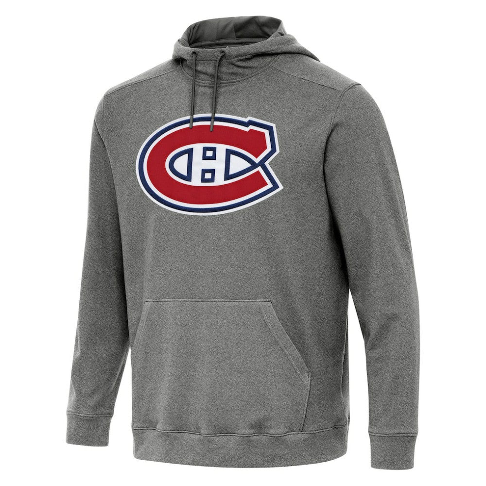 Montreal Canadiens - Antigua Cloud Pullover Hoodie Heather Black