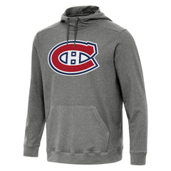 Montreal Canadiens - Antigua Cloud Pullover Hoodie Heather Black