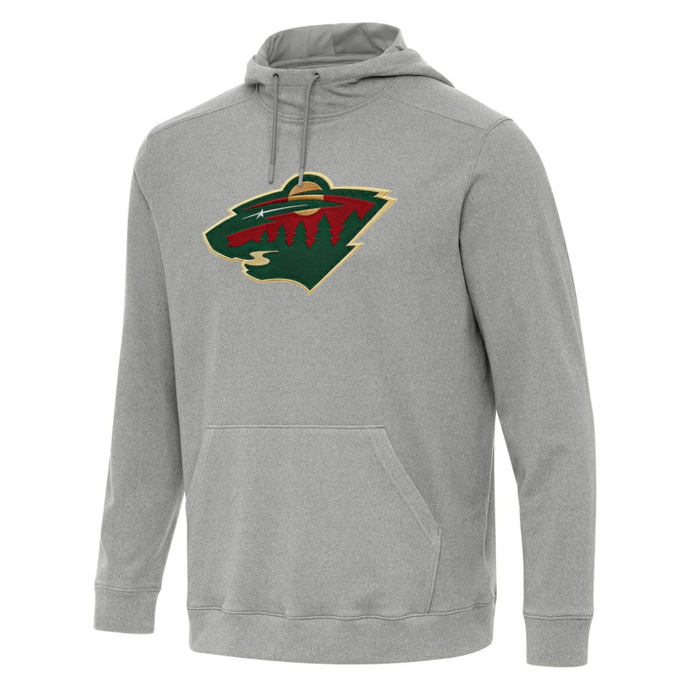 Minnesota Wild - Antigua Cloud Pullover Hoodie Heather Gray