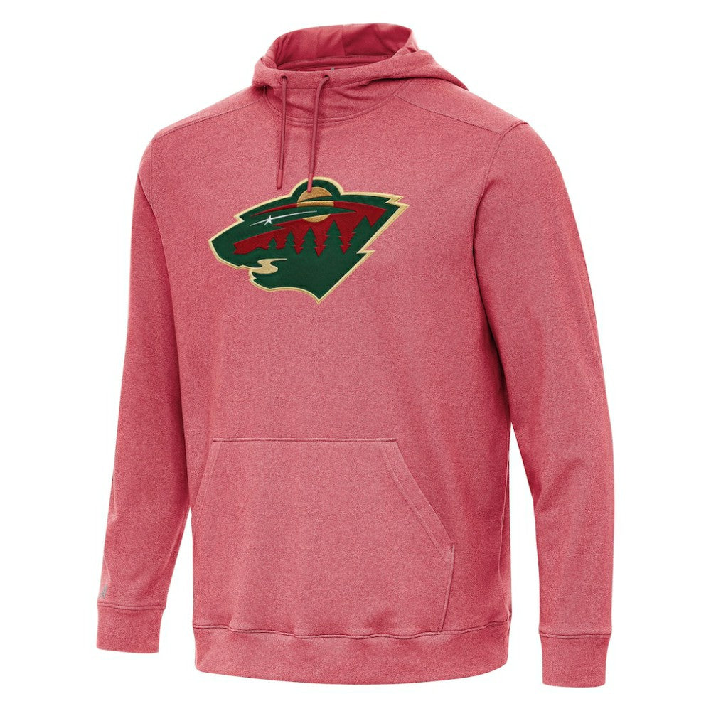 Minnesota Wild - Antigua Cloud Pullover Hoodie Heather Red