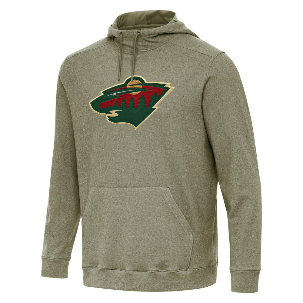 Minnesota Wild - Antigua Cloud Pullover Hoodie Olive