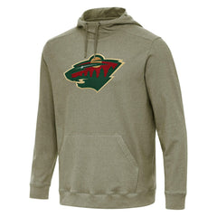 Minnesota Wild - Antigua Cloud Pullover Hoodie Olive