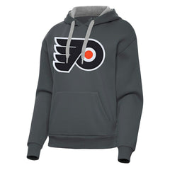 Philadelphia Flyers - Antigua Women's Victory Pullover Hoodie Charcoal