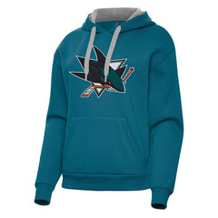 San Jose Sharks - Antigua Women's Victory Pullover Hoodie Teal