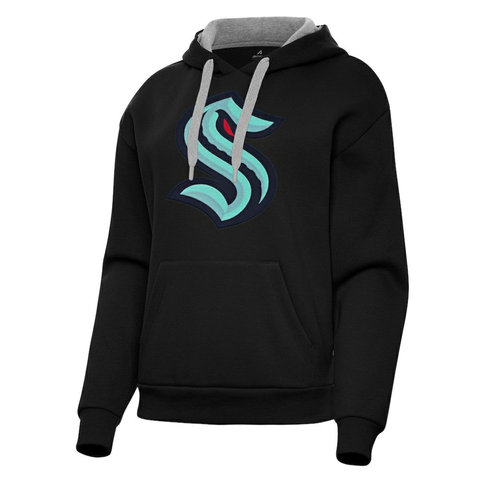 Seattle Kraken Antigua Women's Victory Pullover Hoodie Black