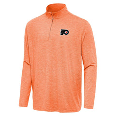 Philadelphia Flyers - Antigua Hunk Quarter-Zip Top Heather Orange