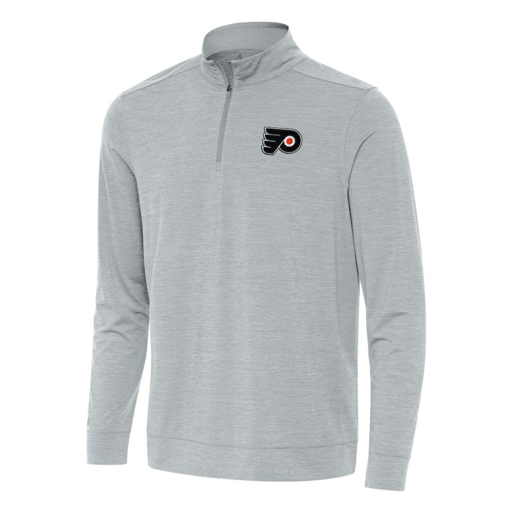 Philadelphia Flyers - Antigua Bright Quarter-Zip Top Heather Gray
