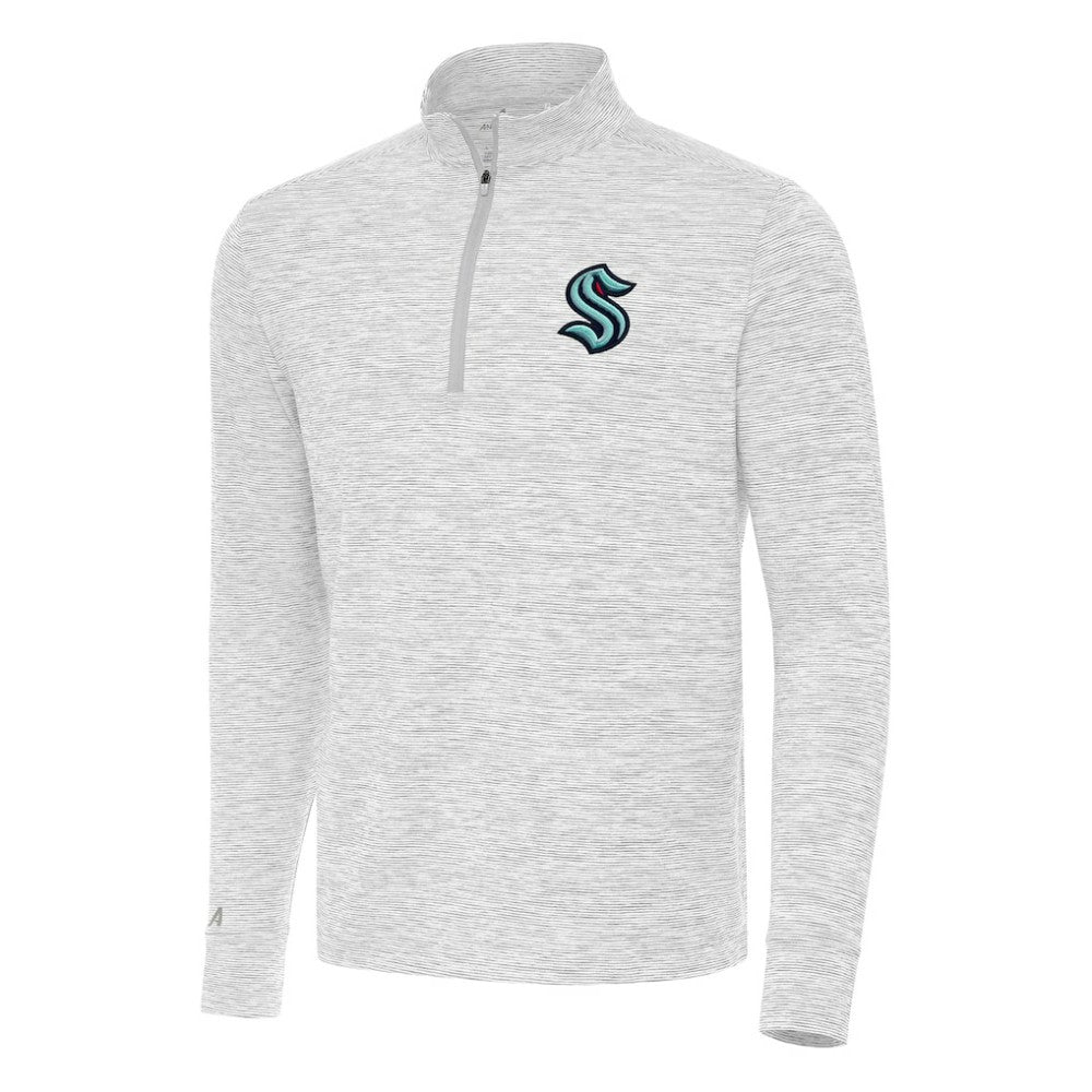 Seattle Kraken Antigua Cause Quarter-Zip Top Gray