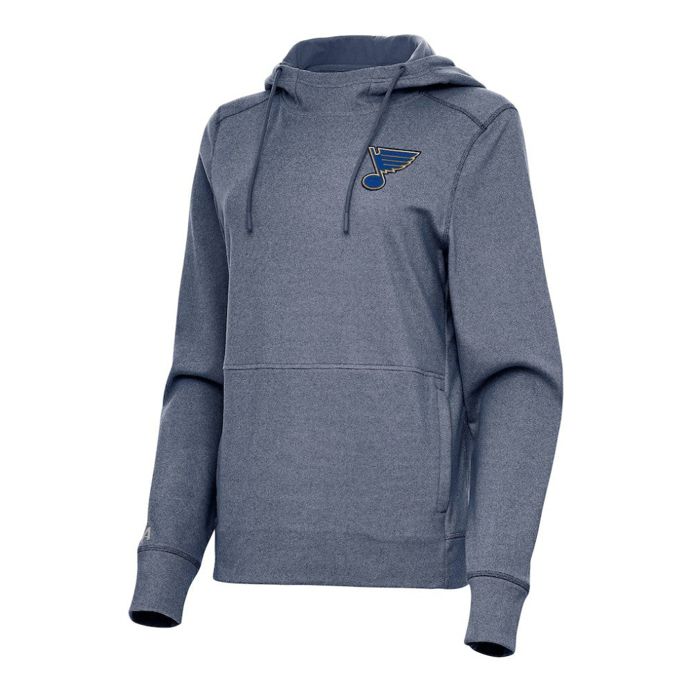 St. Louis Blues - Antigua Women's Justice Pullover Hoodie Heather Navy
