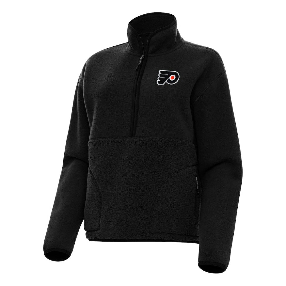 Philadelphia Flyers - Antigua Women's Figure Half-Zip Pullover Sweatshirt Black