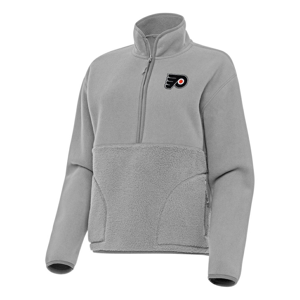 Philadelphia Flyers - Antigua Women's Figure Half-Zip Pullover Sweatshirt Gray