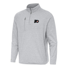 Philadelphia Flyers - Antigua Certain Quarter-Zip Tri-Blend Sweatshirt Heather Gray