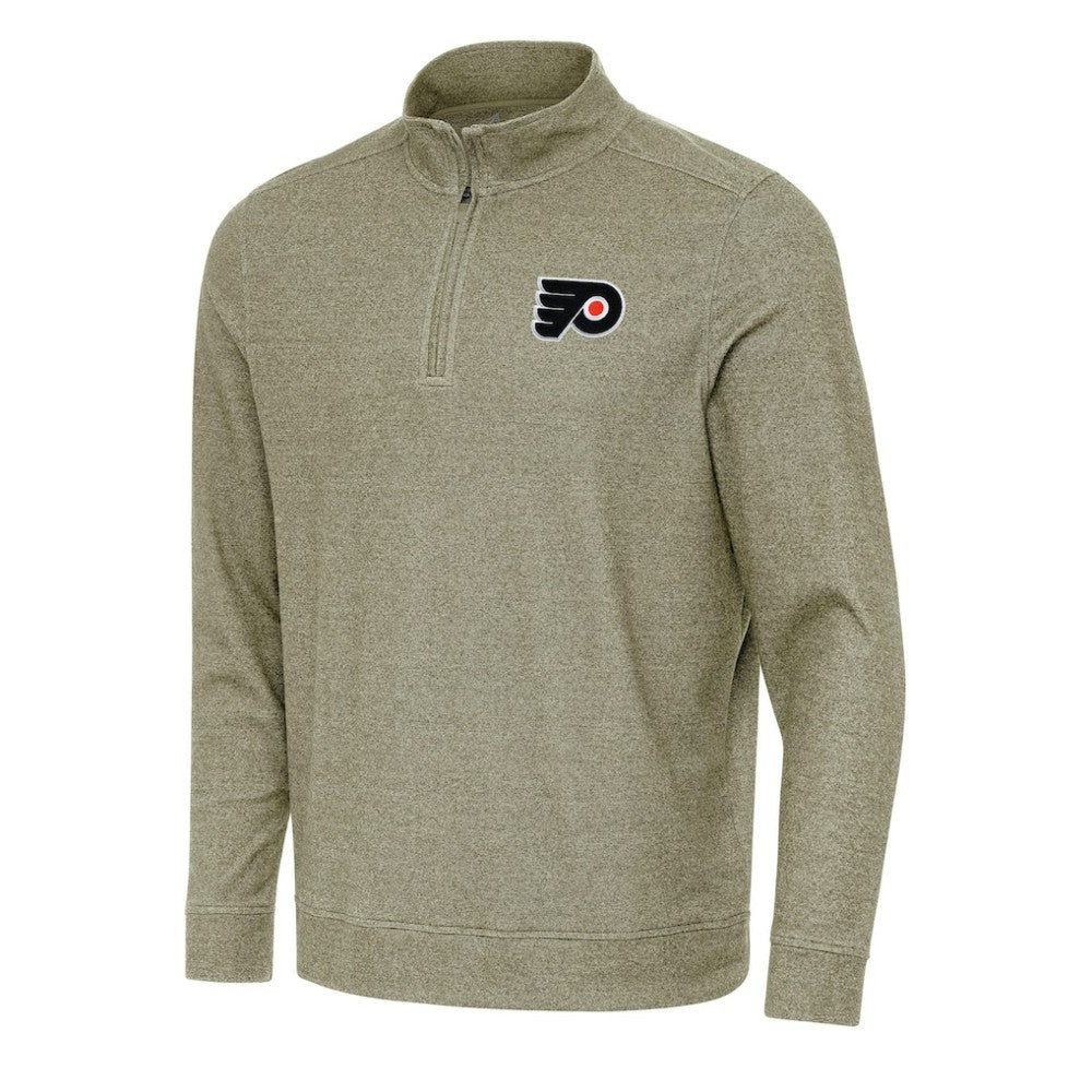 Philadelphia Flyers - Antigua Subtle Quarter-Zip Sweatshirt Olive