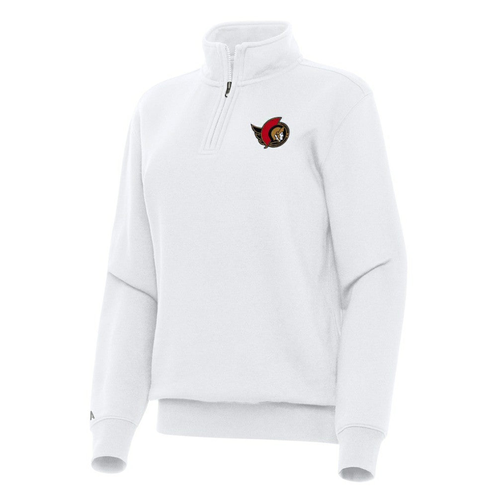 Ottawa Senators - Antigua Women's Victory Quarter-Zip Sweatshirt White