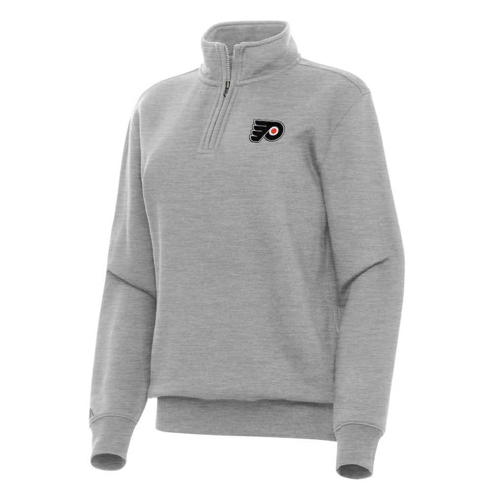 Philadelphia Flyers - Antigua Women's Victory Quarter-Zip Sweatshirt Heather Gray