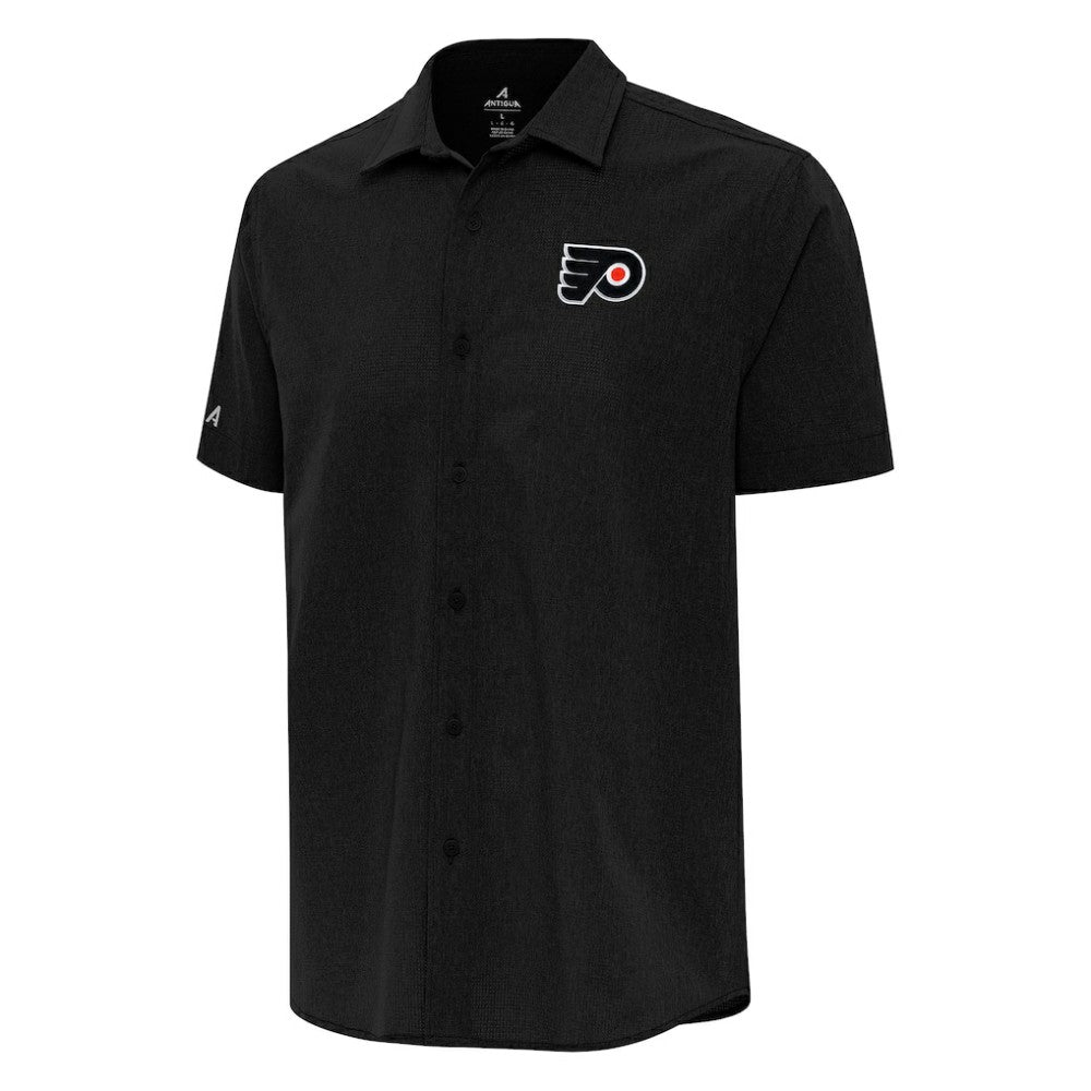 Philadelphia Flyers - Antigua Activate Woven Short Sleeve Button-Up Shirt Black