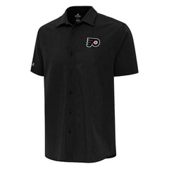 Philadelphia Flyers - Antigua Activate Woven Short Sleeve Button-Up Shirt Black